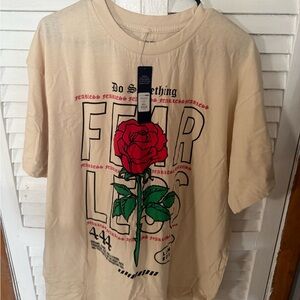 Fashion Nova Cream Fearless Tee